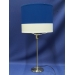 IKEA RODD Chrome Table Desk Lamp w Blue and White Shade